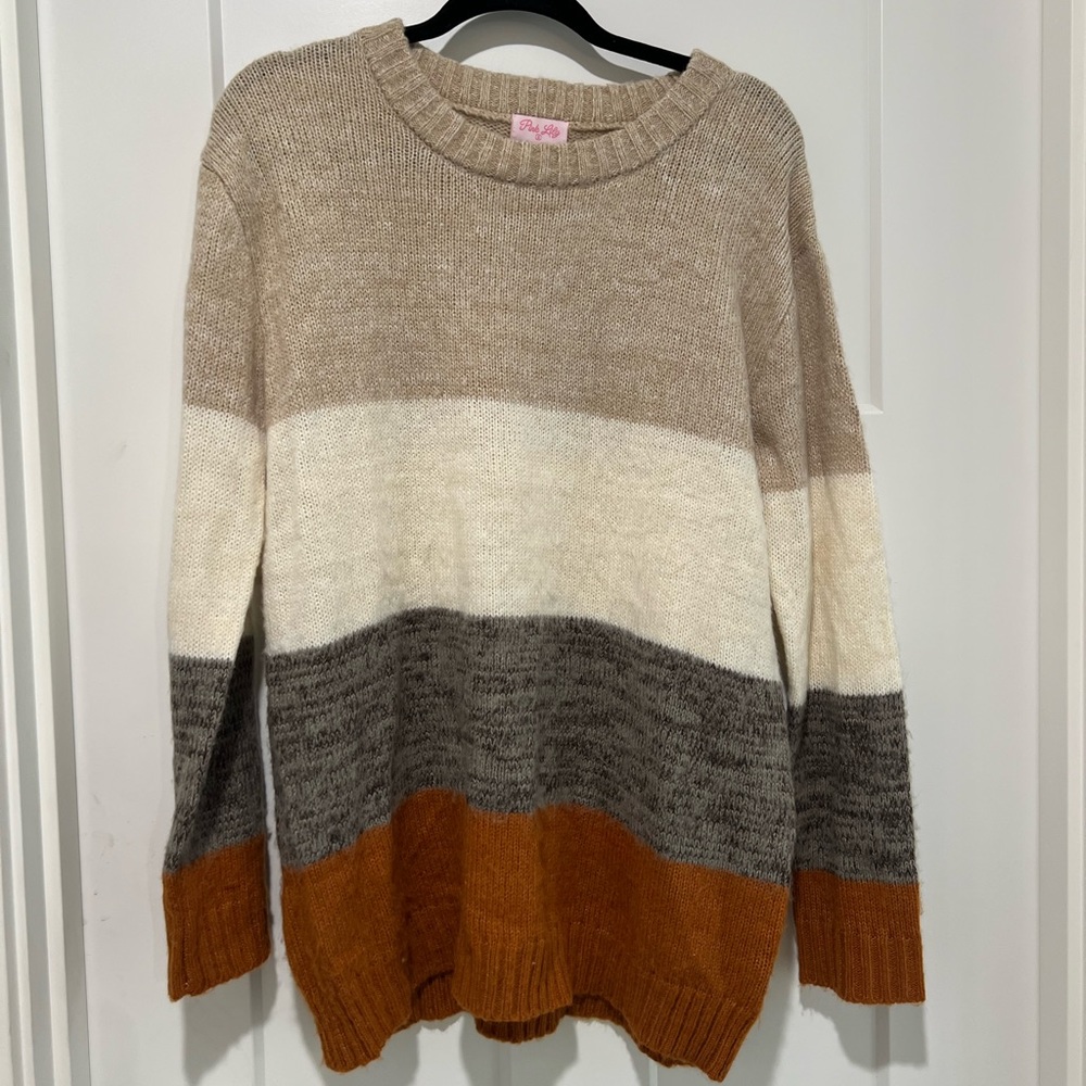 Pink lily sweater